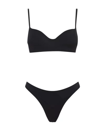 Bikini lycra lucida nero