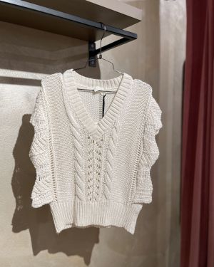 Gilet in maglia con rouches ViCOLO