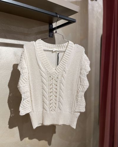 Gilet in maglia con rouches ViCOLO