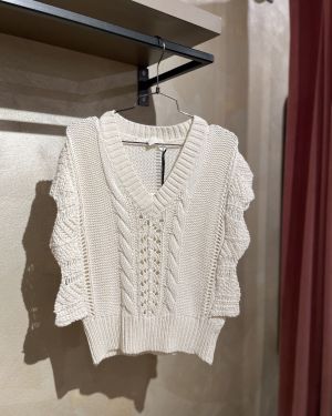 Gilet in maglia con rouches ViCOLO