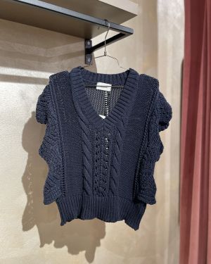 Gilet in maglia con rouches ViCOLO