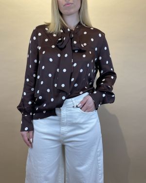 Camicia in viscosa a pois Tensione in