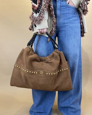 Borsa shopping in suede La Carrie