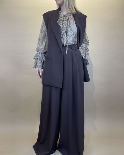 Pantalone ampio fluido Tensione in