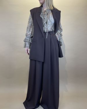 Pantalone ampio fluido Tensione in
