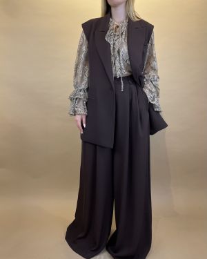 Pantalone ampio fluido Tensione in