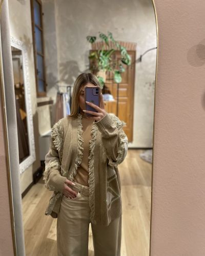 Cardigan sfrangiato ViCOLO