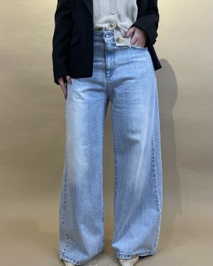 Denim palazzo chiaro Tensione in