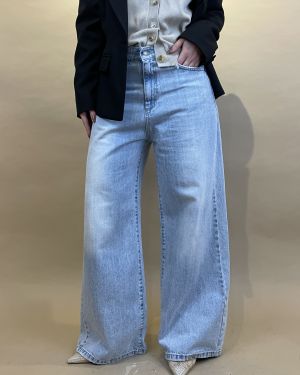 Denim palazzo chiaro Tensione in