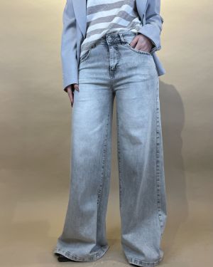 Denim palazzo grigio chiaro Tensione in