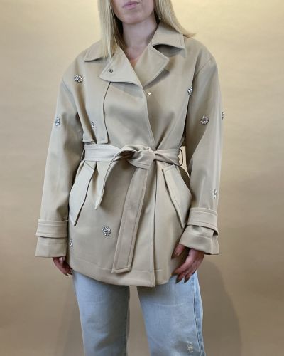 Trench con cintura e cabochon ViCOLO