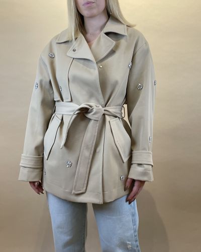 Trench con cintura e cabochon ViCOLO