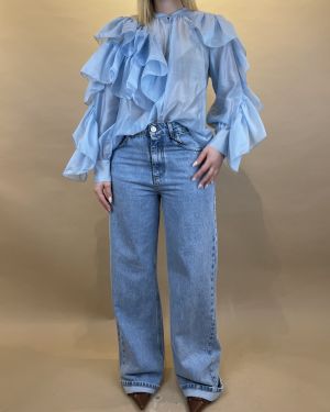 Denim palazzo dritto Tensione in