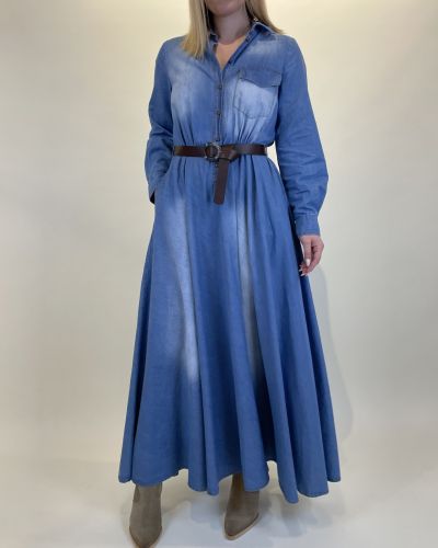 Abito in cotone chambray Tensione in