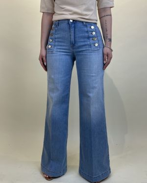 Denim Giudith Chiaro con bottoni ViCOLO