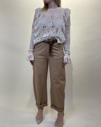 Pantalone baggy in cotone leggero Tensione in