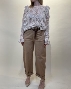 Pantalone baggy in cotone leggero Tensione in