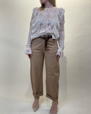 Pantalone baggy in cotone leggero Tensione in