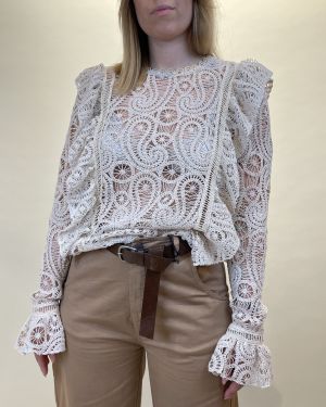 Camicia in pizzo crochet Tensione in