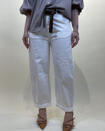 Pantalone baggy in cotone leggero Tensione in