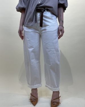 Pantalone baggy in cotone leggero Tensione in