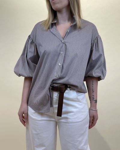 Camicia vichy manica a sbuffo Tensione in
