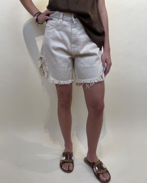 Shorts in denim sfrangiati ViCOLO