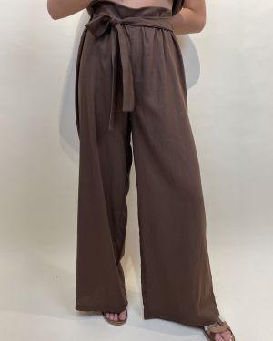 Pantalone palazzo in misto lino ViCOLO