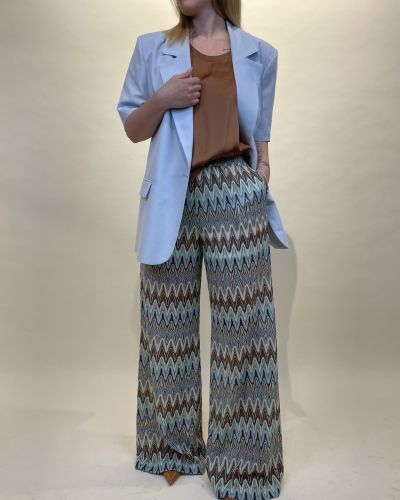 Pantalone fantasia con lurex Tensione in