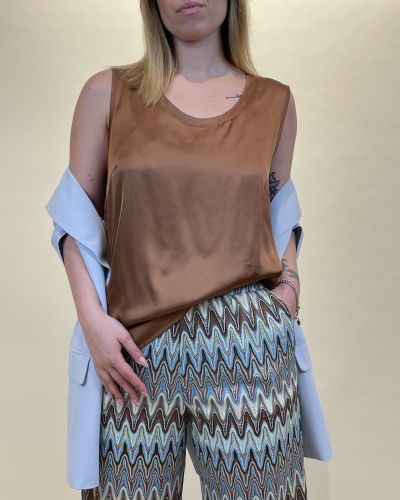 Blusa smanicata in viscosa