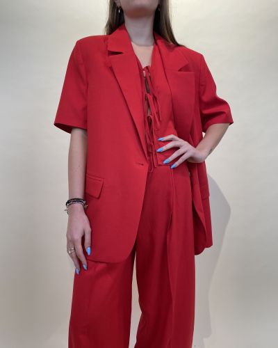 Blazer maniche corte misto lino ViCOLO