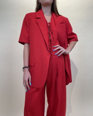 Blazer maniche corte misto lino ViCOLO