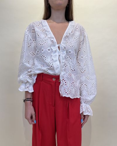 Camicia in sangallo con laccio ViCOLO