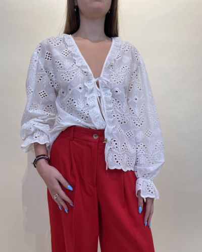 Camicia in sangallo con laccio ViCOLO