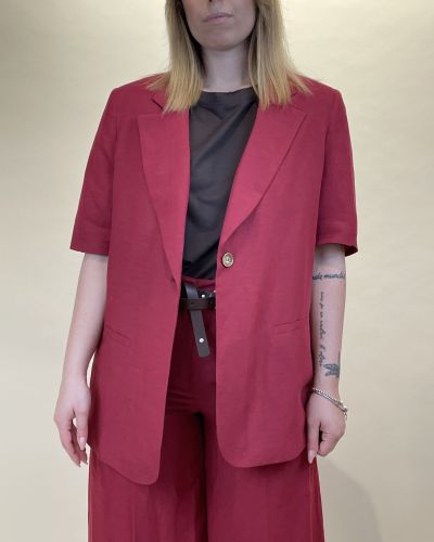 Blazer manica corta in misto lino Tensione in