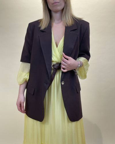Blazer maniche corte in misto lino ViCOLO