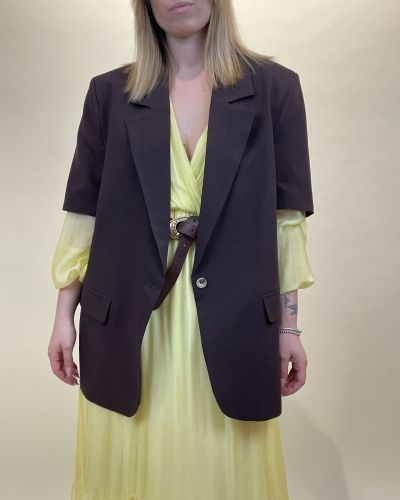 Blazer maniche corte in misto lino ViCOLO