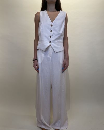 Completo con gilet in viscosa goffrato Motel