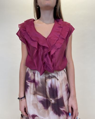 Camicia smanicata con rouches ViCOLO