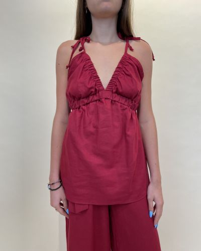Top in misto lino ViCOLO