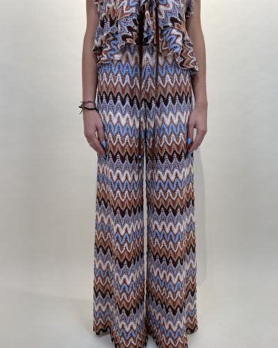 Pantalone fantasia con inserti lurex Tensione in
