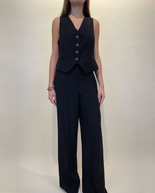 Completo con gilet in viscosa goffrato ViCOLO