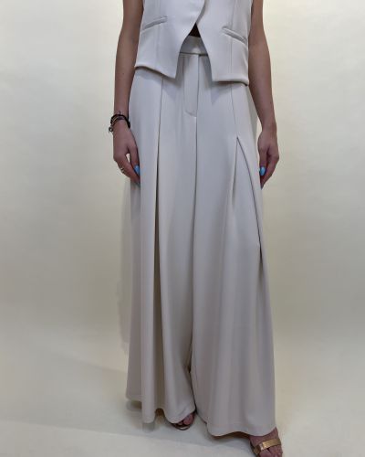 Pantalone palazzo con pinces bassa Tensione in