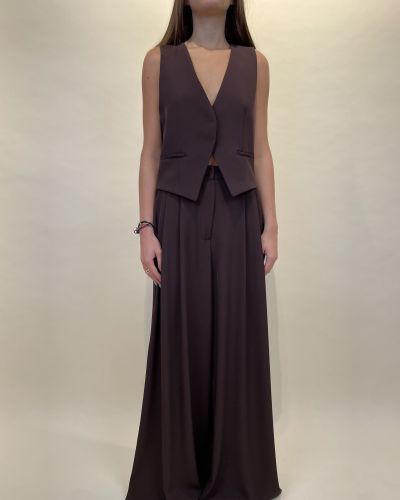 Pantalone palazzo con pinces Tensione in