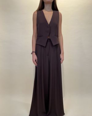 Pantalone palazzo con pinces Tensione in