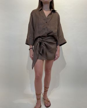 Minigonna lino con nodo ViCOLO