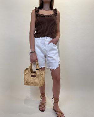 Shorts in denim sfrangiati ViCOLO