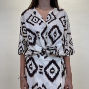 Blusa fantasia in viscosa naturale ViCOLO