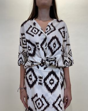 Blusa fantasia in viscosa naturale ViCOLO