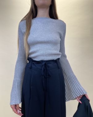 Maglia in lurex con manica a campana Souvenir